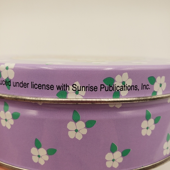 Anne Mortimer 1980s Easter Bunny Rabbit Spring Tin Cookie Container 6" Violet. - Picture 5 of 7